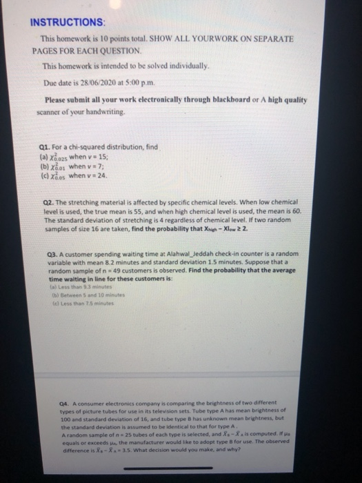 Solved INSTRUCTIONS: This homework is 10 points total. SHOW | Chegg.com