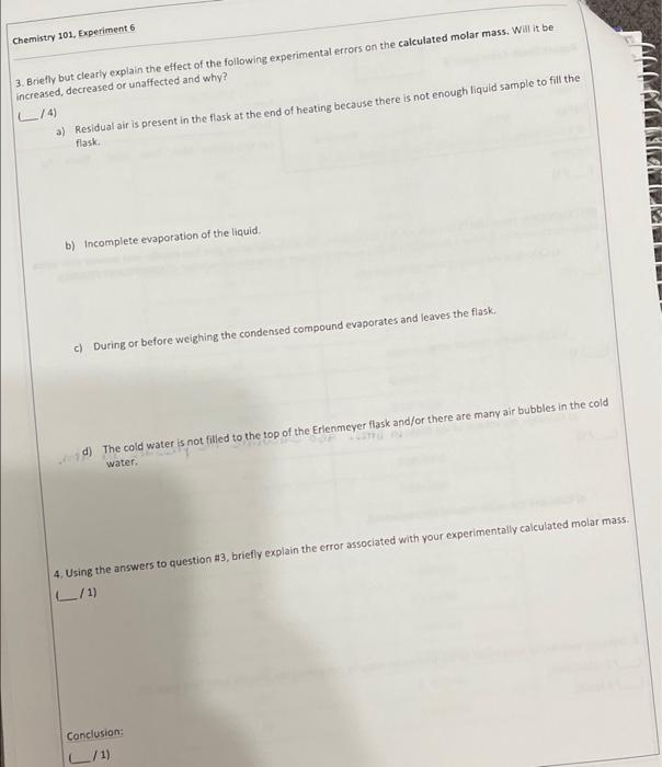 chemistry matriculation experiment 6