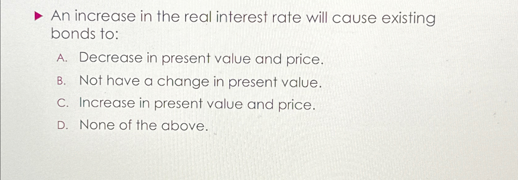 Solved An increase in the real interest rate will cause | Chegg.com
