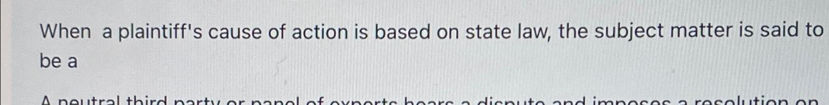 assignment of a cause of action precedent