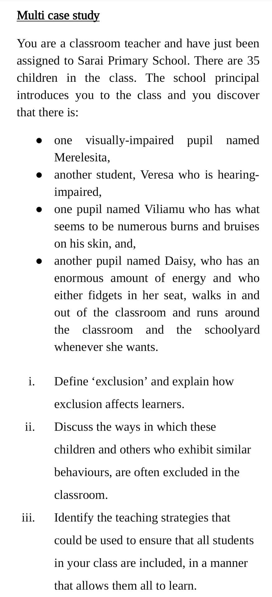 solved-multi-case-study-you-are-a-classroom-teacher-and-have-chegg