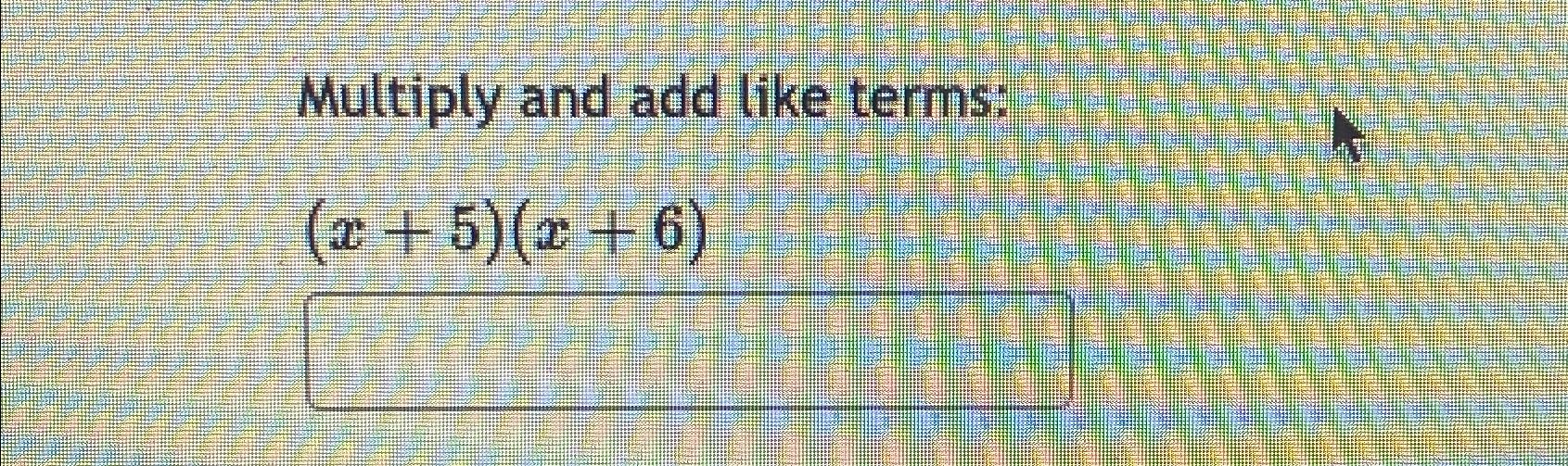 Add Like Terms