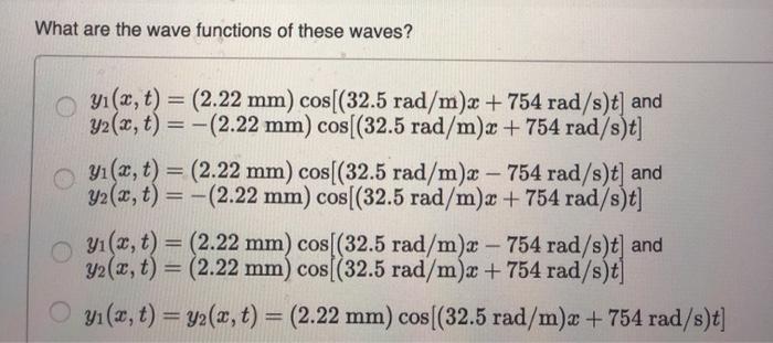 Solved The wave function of a standing wave is y(2,t) = | Chegg.com
