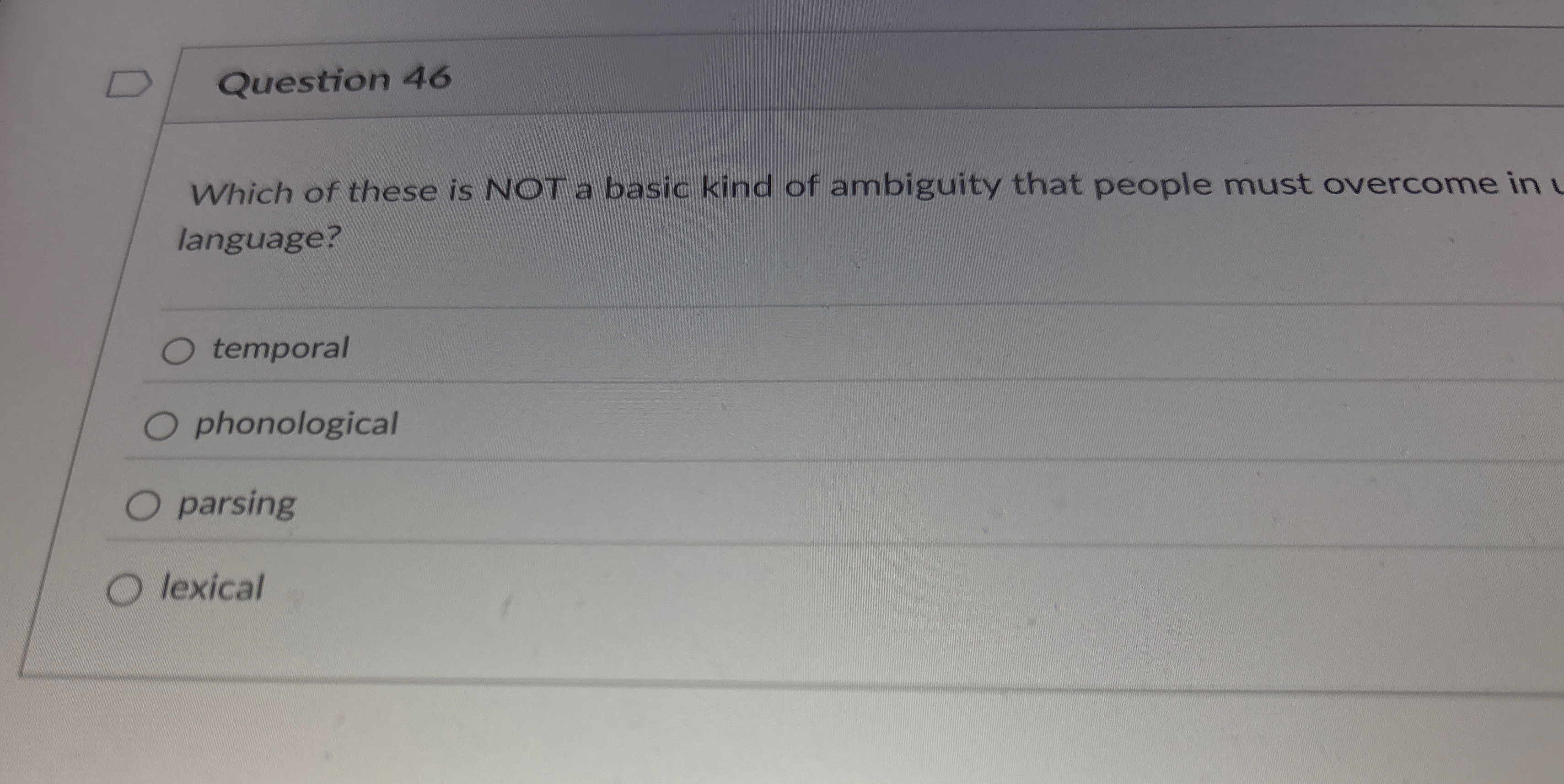 Solved Question 46Which of these is NOT a basic kind of | Chegg.com