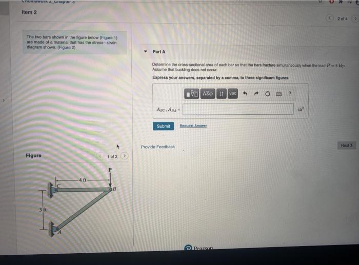 Solved Item 2 The Two Bars Shown In The Figure Below (Figure | Chegg.com