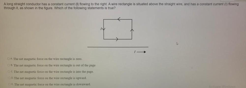 Solved A long straight conductor has a constant current (1) | Chegg.com