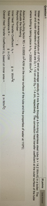 Solved Question 1 20 points Save Anne Water at an average | Chegg.com