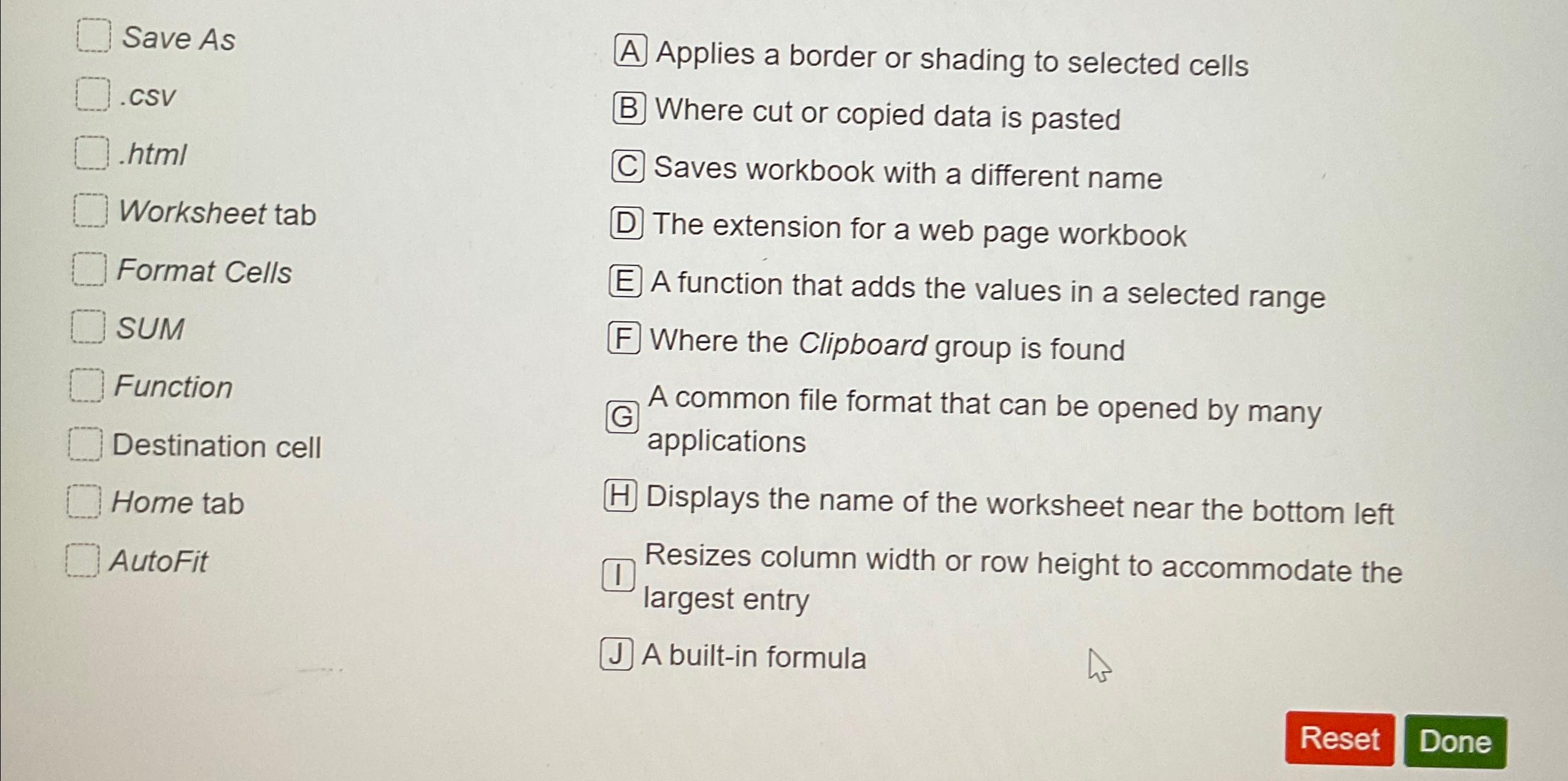 Solved Save As.csV.htmlWorksheet tabFormat | Chegg.com