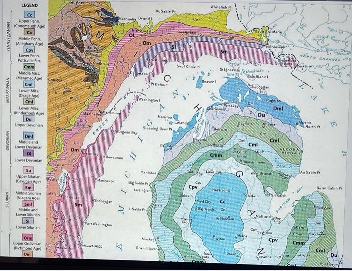 - Exercise 5 - Geologic Maps (6 points - 1 point per | Chegg.com