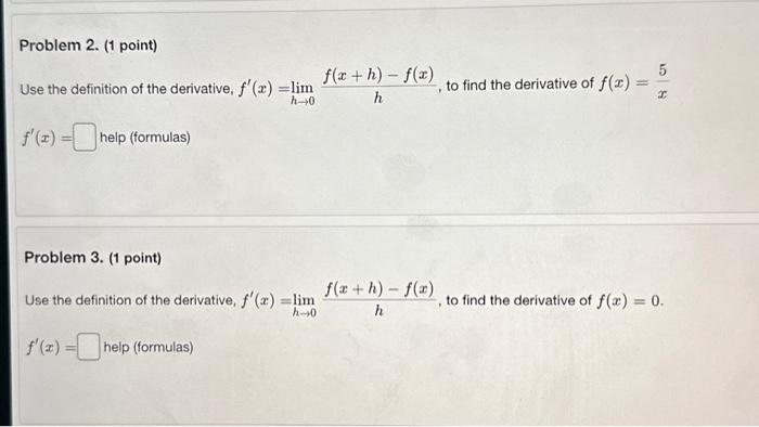 Solved Use the definition of the derivative, | Chegg.com
