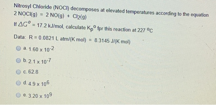 Solved Determine The Equilibrium Constant At 25 C For The Chegg Com