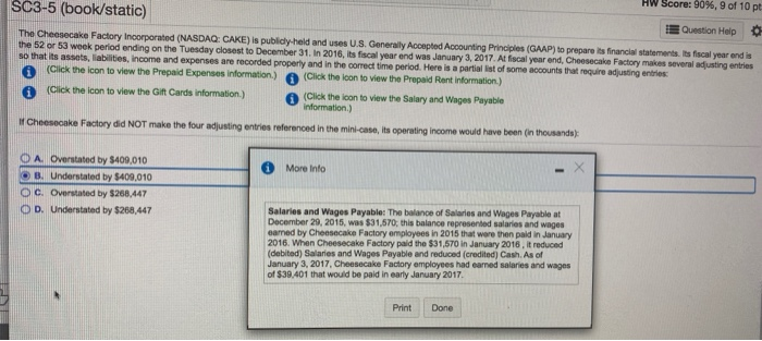 Solved HW Score: 90%, 9 of 10 pt SC3-5 (book/static) | Chegg.com