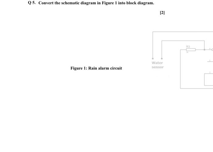 Solved Q 5. Convert the schematic diagram in Figure 1 into | Chegg.com