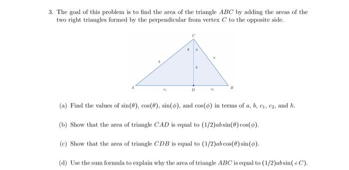 Solved 3. The goal of this problem is to find the area of | Chegg.com