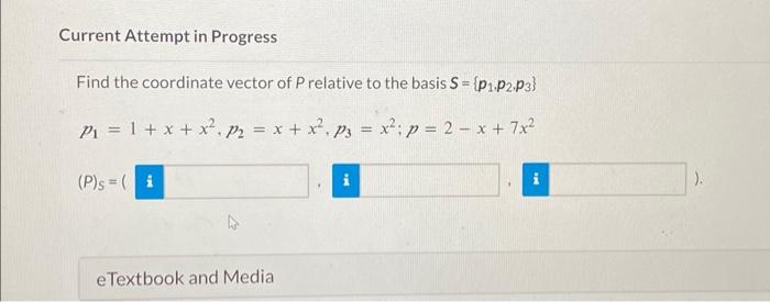 Solved Find the coordinate vector of P relative to the basis | Chegg.com