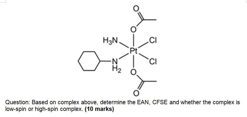 Solved H3N CI Pt N H2 Question: Based on complex above, | Chegg.com