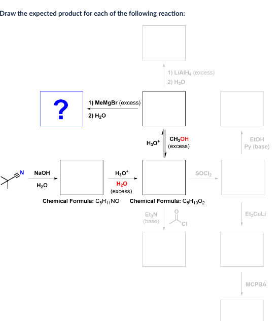 Solved Draw the expected product for each of the following | Chegg.com
