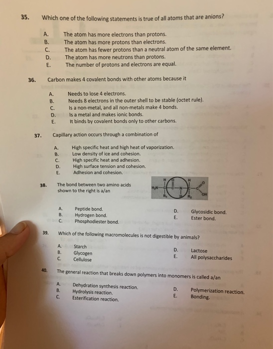 Solved 35. Which One Of The Following Statements Is True Of | Chegg.com Solved 35. Which One Of The Following Statements Is True Of | Chegg.com