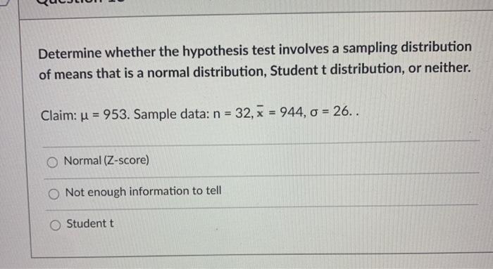 Solved Determine whether the hypothesis test involves a | Chegg.com