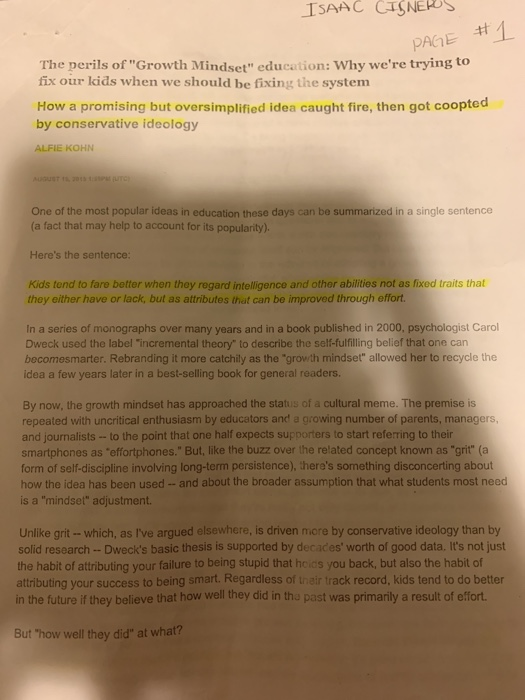 Essay needs structure picture