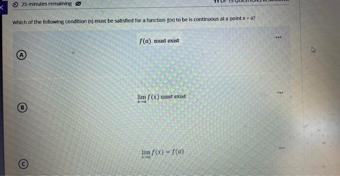 Solved Which of the following condition (s) must be | Chegg.com