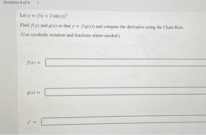 Solved Question 1 of 9 > Use the table of values to | Chegg.com