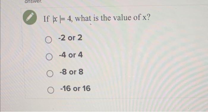 if 2x 8=16 what is the value of x 4