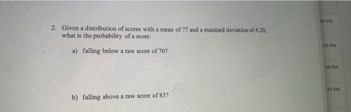 Solved 3. Assume that the sets of scores in problems 1 and 2 | Chegg.com