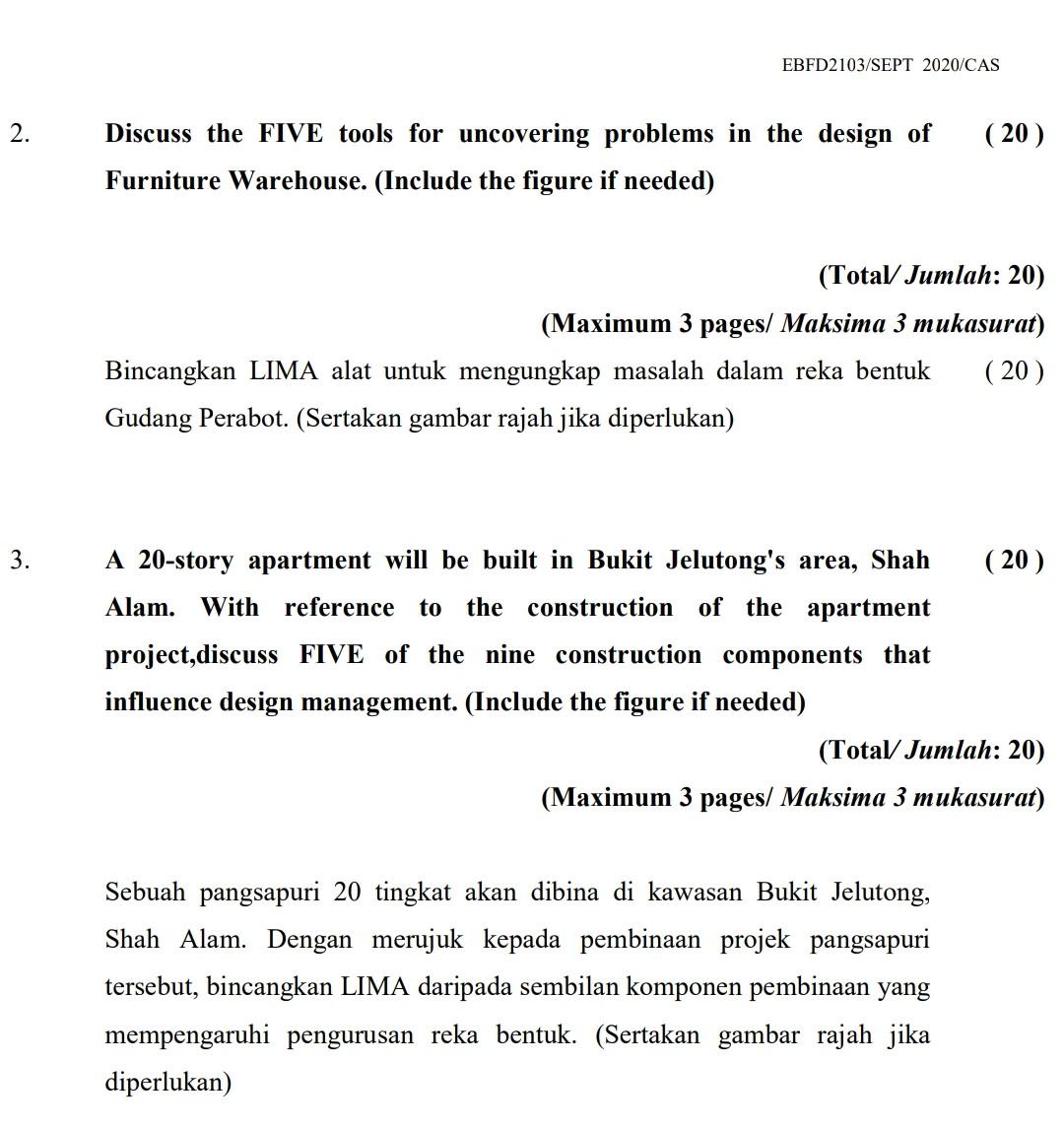 Solved Ebfd2103 Sept 2020 Cas 2 20 Discuss The Five Chegg Com