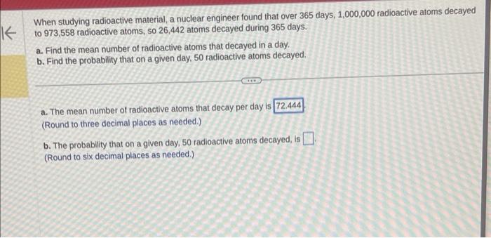 Solved When studying radioactive material, a nuclear | Chegg.com