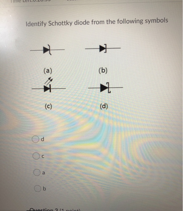 Solved Identify Schottky diode from the following symbols