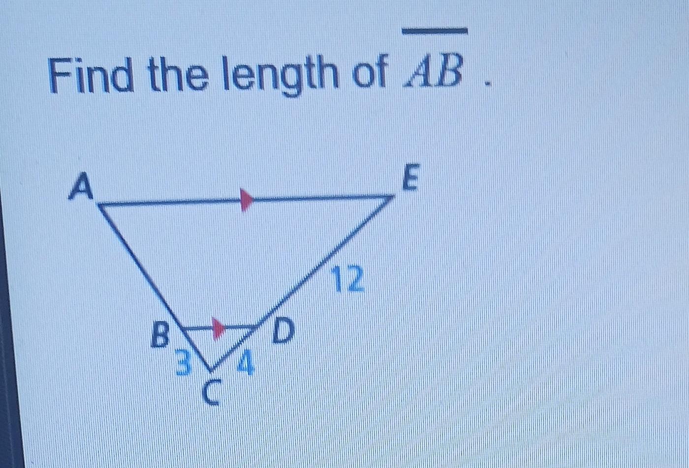 Solved Find The Length Of AB | Chegg.com