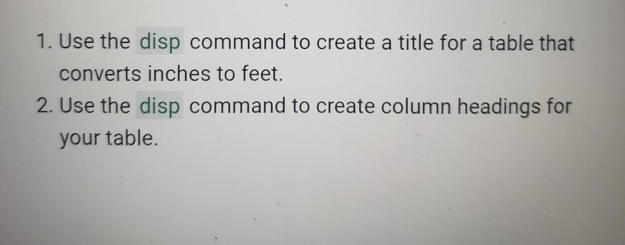 solved-1-use-the-disp-command-to-create-a-title-for-a-table-chegg
