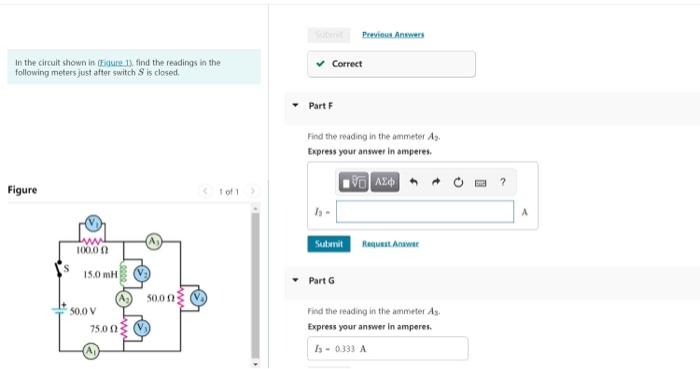 Solved Part A In the circuit shown in (Figure 1), find the | Chegg.com