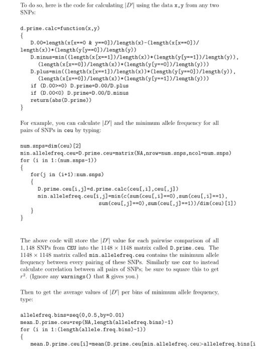2. Analysing SNPs in human populations. Now we | Chegg.com