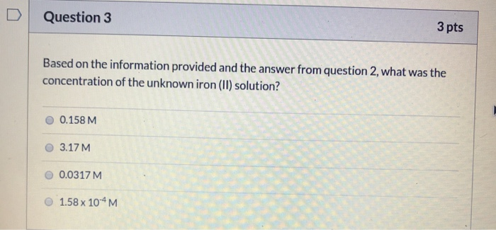 Solved Question 1 3 pts In lab this week you were asked to | Chegg.com