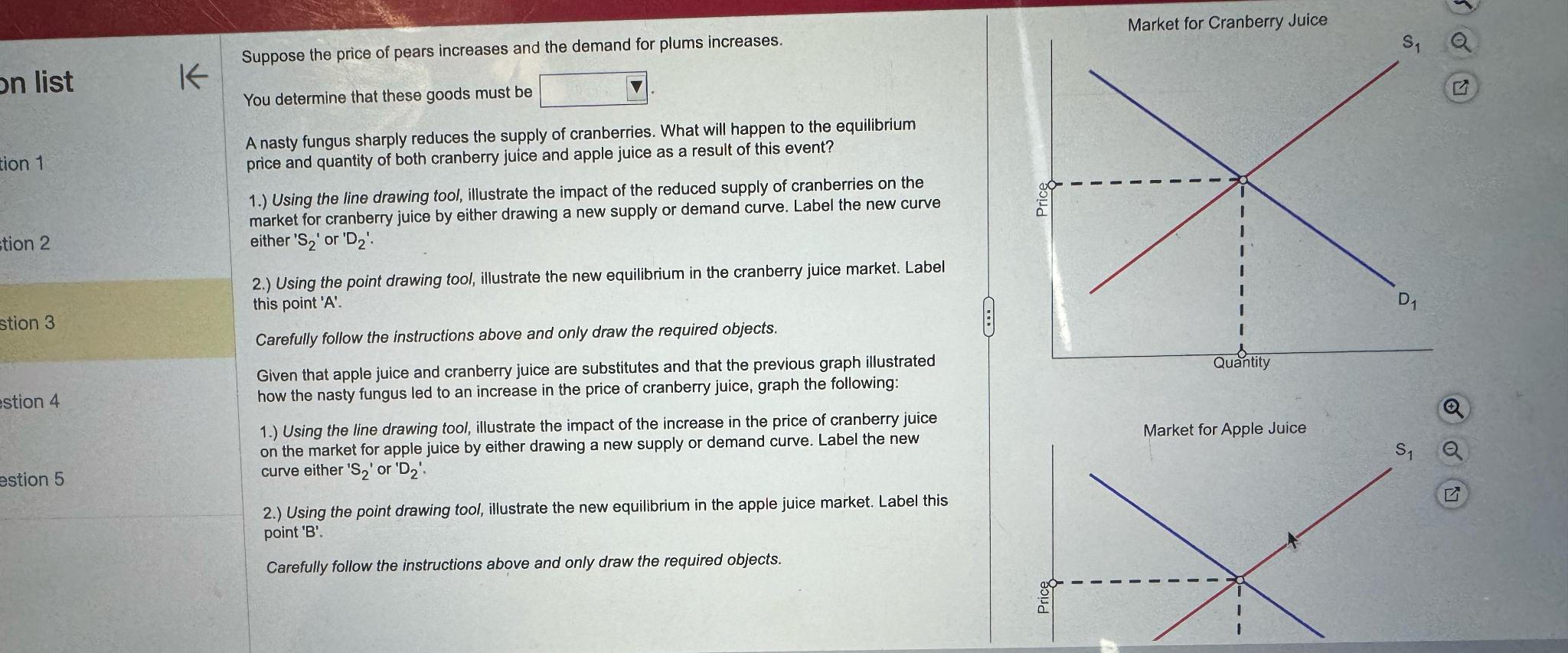 Solved Suppose the price of pears increases and the demand