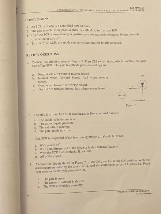 Solved LAR MANUAL LAS EXPERIMENT TESTING TUISOR WMIA | Chegg.com