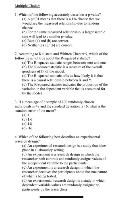 Solved Multiple Choice: 1. Which Of The Following Accurately | Chegg.com