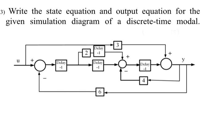 Solved Write the state equation and output equation for the | Chegg.com