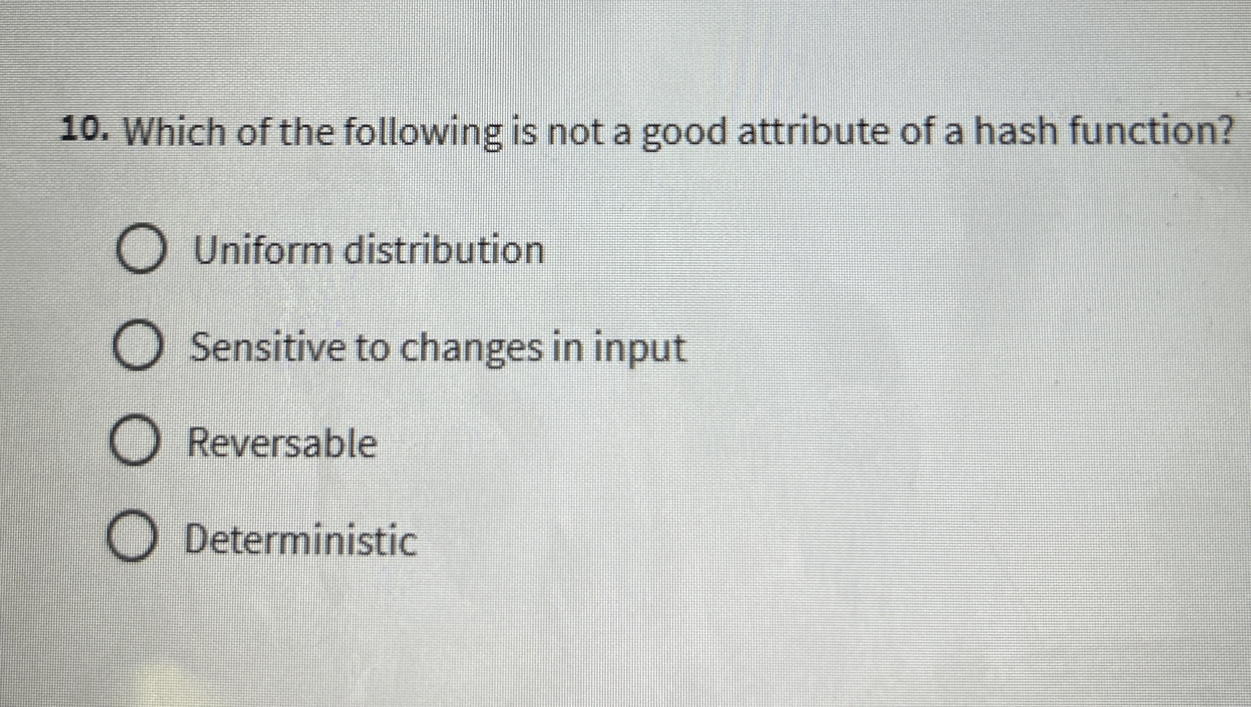 Solved Which of the following is not a good attribute of a | Chegg.com