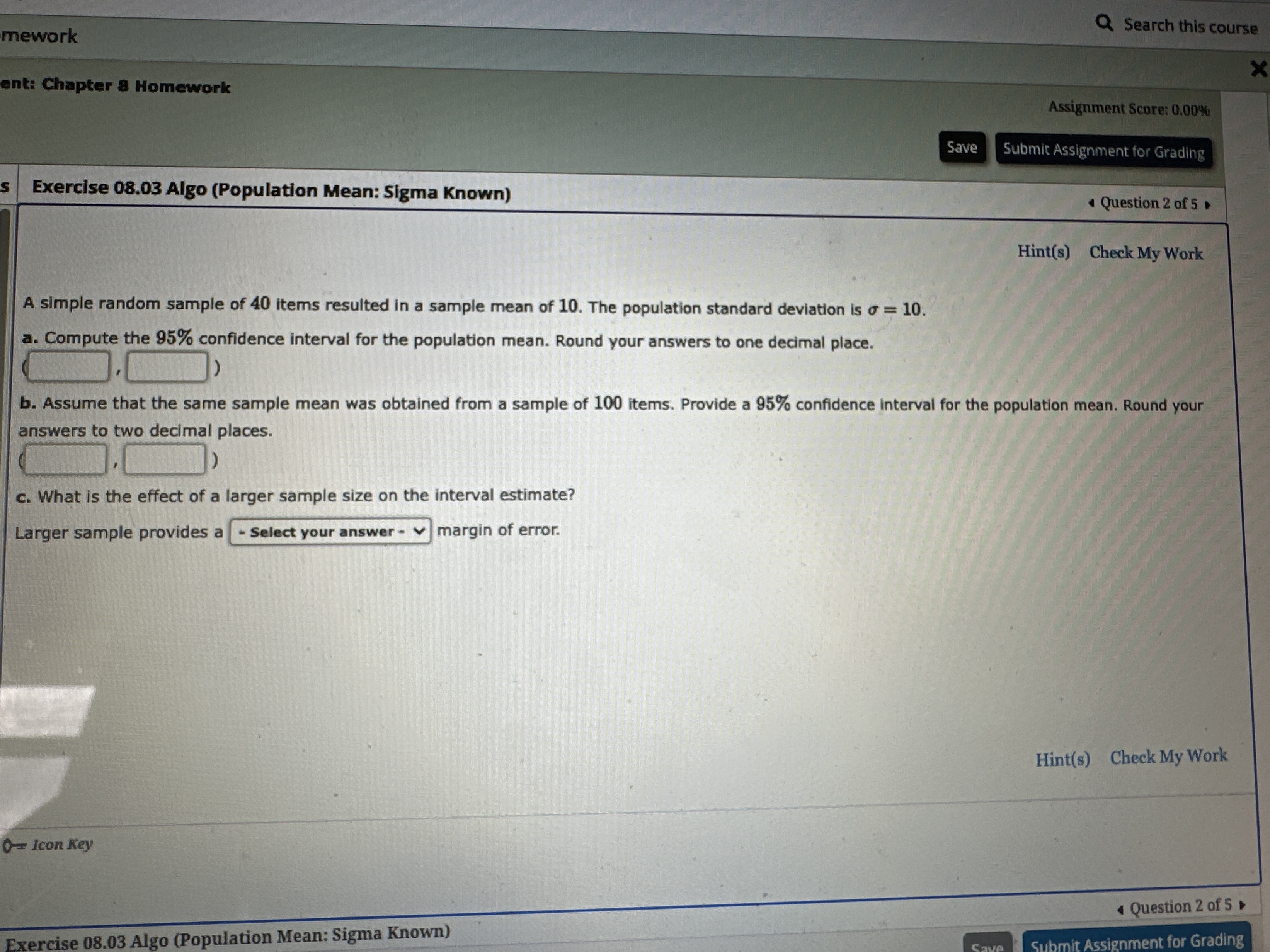Solved A simple random sample of 40 ﻿items resulted in a | Chegg.com
