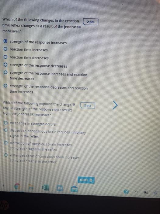 Solved 2 pts Which of the following changes in the reaction | Chegg.com
