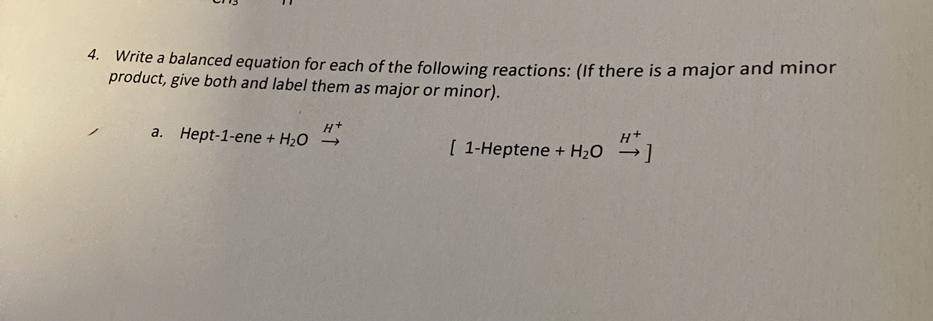 Solved Write a balanced equation for each of the following | Chegg.com