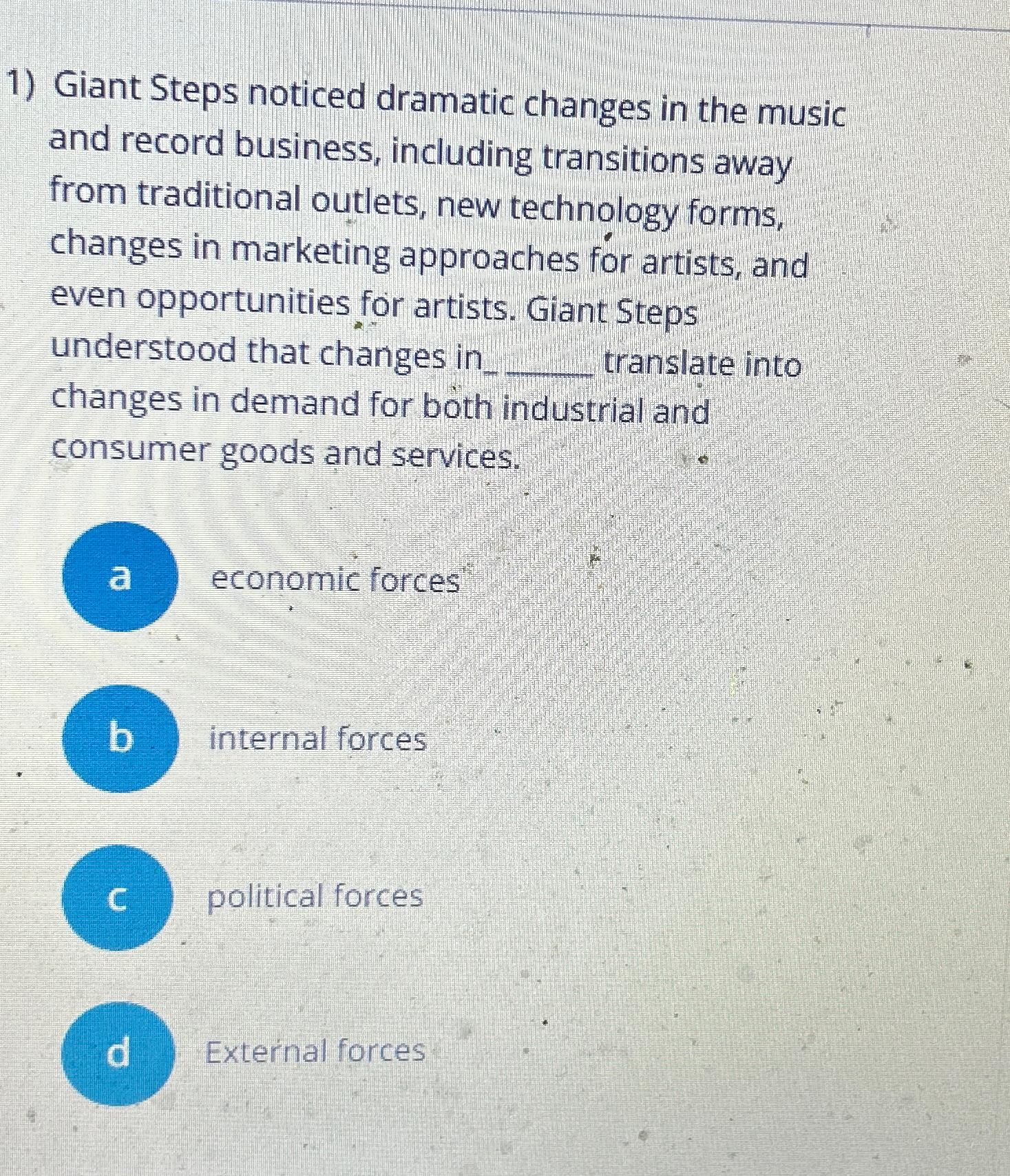 Solved Giant Steps noticed dramatic changes in the music and | Chegg.com