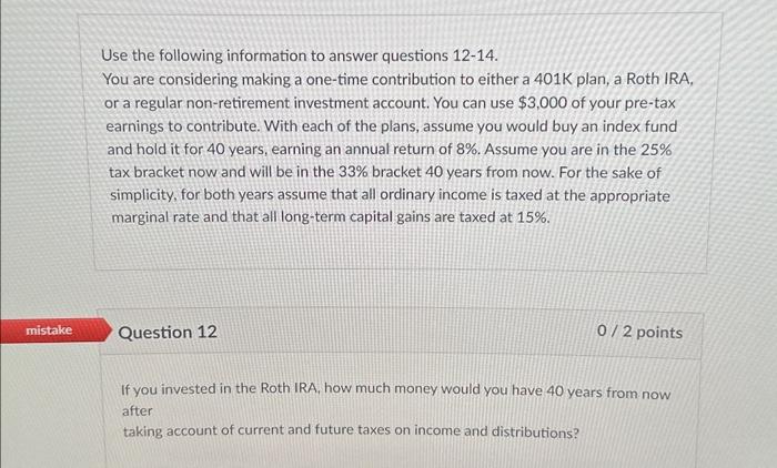 Solved Use The Following Information To Answer Questions | Chegg.com