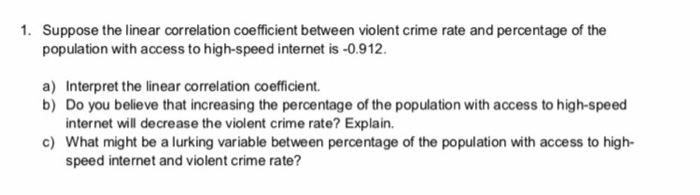 SOLVED THE LINEAR CORRELATION BETWEEN VIOLENT CRIME RATE AND visual data 5