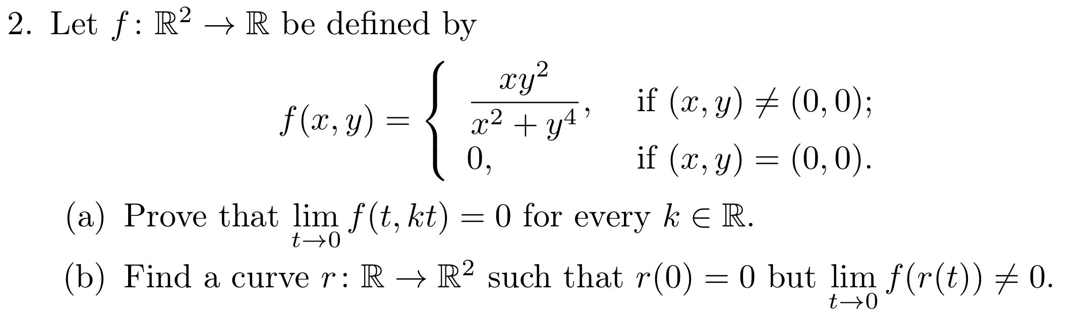 Solved Let F R2→r ﻿be Defined