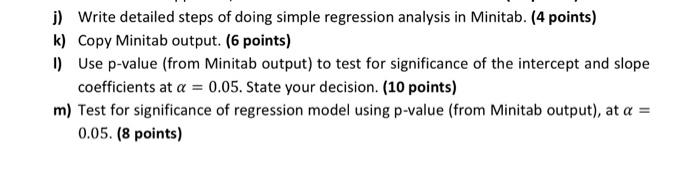 Solved Question (100 points): Regression methods were used | Chegg.com
