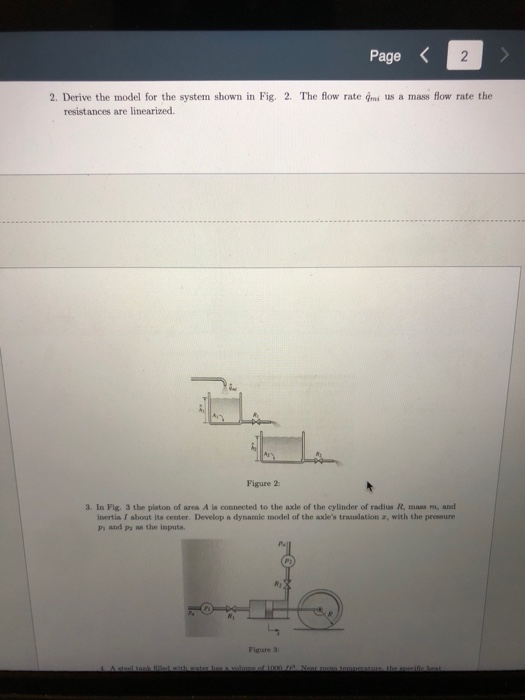 Solved Page 2 us a mass flow rate the 2. Derive the model | Chegg.com